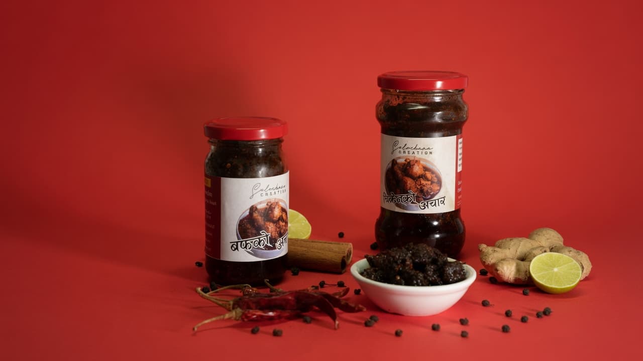 Sulochana Creation achar jars with fresh spices